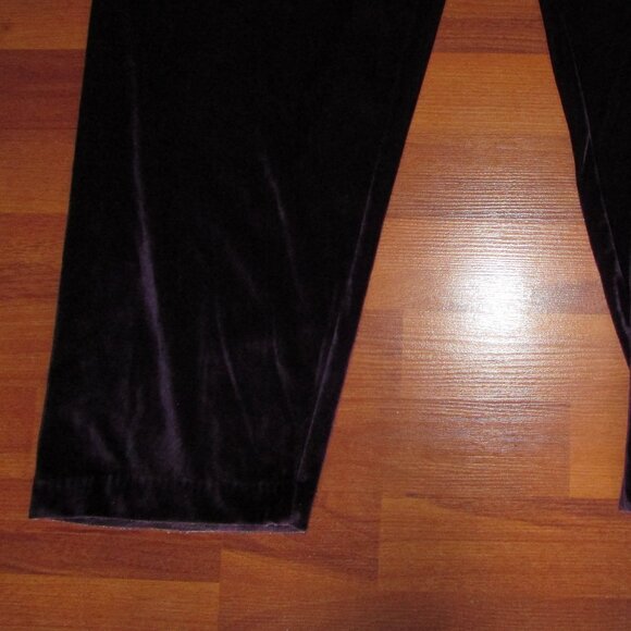 Purple Velvet Velour Pants - Vintage - XL - Picture 4 of 6